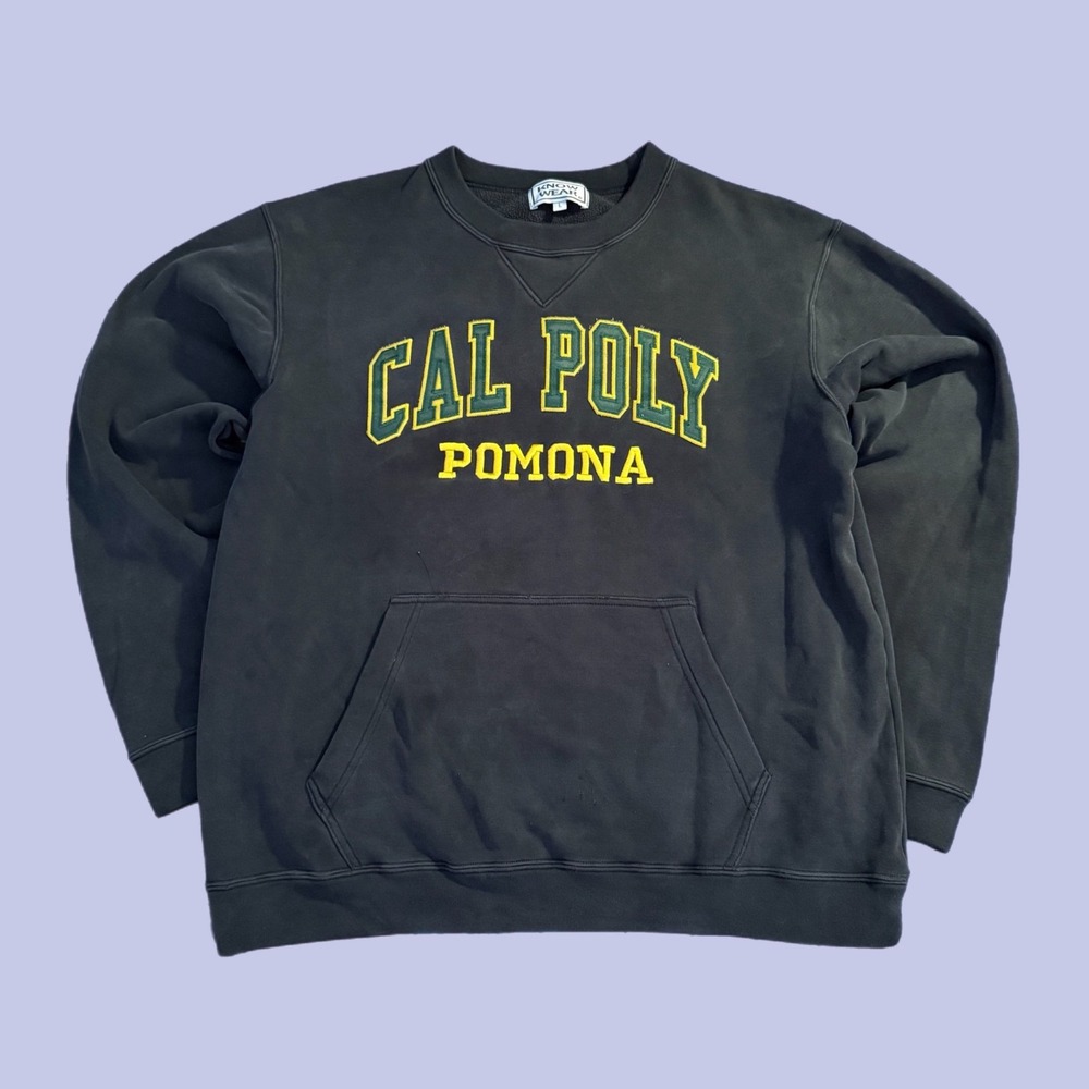Know Wear Cal Poly Pomona Sweatshirt Mens Large Black Crewneck